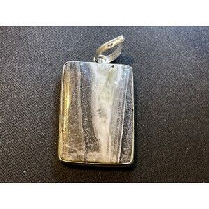 925 Sterling Zebra Jasper Large Pendant